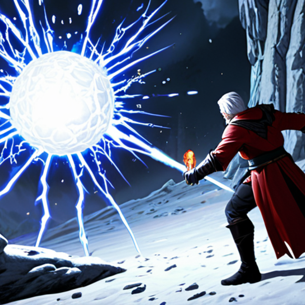 **Prompt:** A powerful character from 'Reverse: 1999' unleashing a devastating elemental attack on a formidable enemy. Visuals should highlight the 'attribute advantage' with glowing effects flowing from the character to the enemy, signifying a critical hit and vastly amplified damage numbers. Show intricate magical calculations or symbolic pathways leading to the final high damage output, illustrating the "snowball effect" of proper elemental targeting, against a mystical and intense backdrop. --ar 16:9 --v