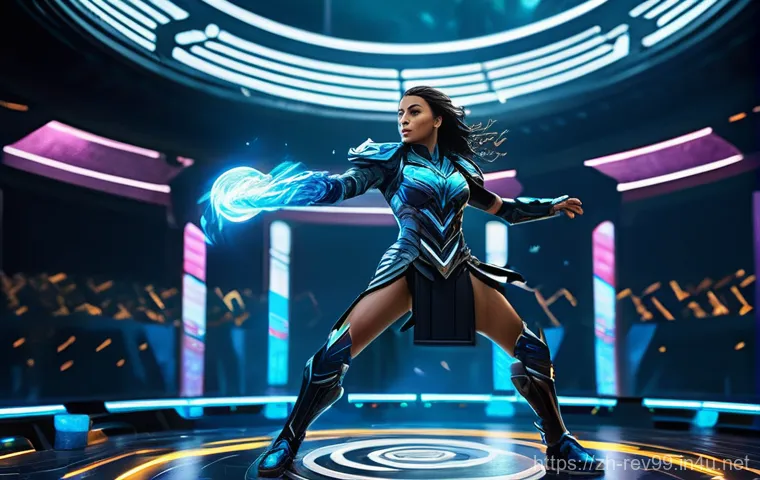 리버스 1999 최고의 PvP 빌드 - **Prompt 1: "The Offensive Core"**
    A dynamic, powerful female warrior stands in the center of a ...