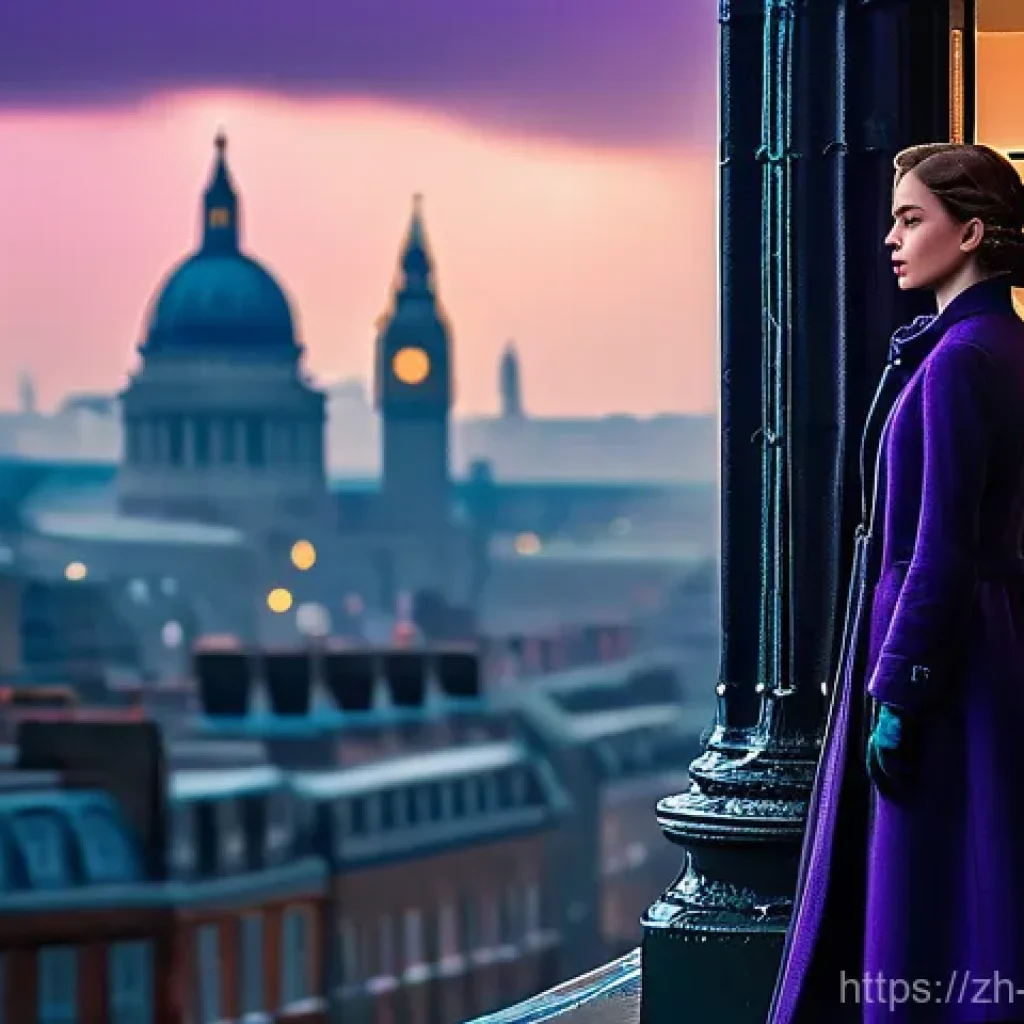 리버스 1999 월드맵 및 지역 정보 - A solo female traveler, akin to Vertin from Reverse: 1999, stands thoughtfully in a fantastical city...