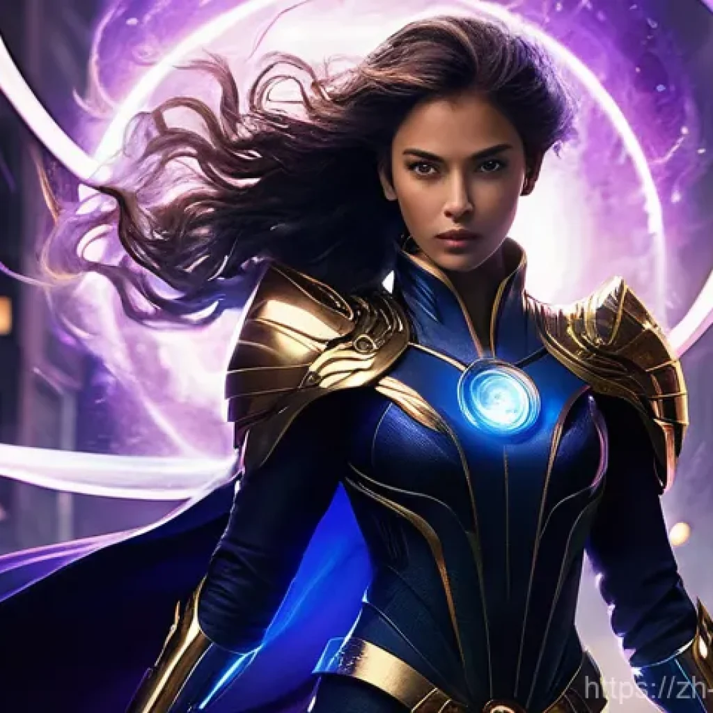 리버스 1999 신규 업데이트 캐릭터 분석 - **Prompt:** "A captivating young woman, Nautica from Reverse: 1999, stands dramatically amidst a swi...