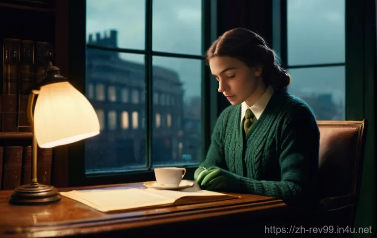 리버스 1999 팬 창작 스토리 - **Prompt:** A detailed, contemplative portrait of Vertin from "Reverse: 1999," sitting by a window i...