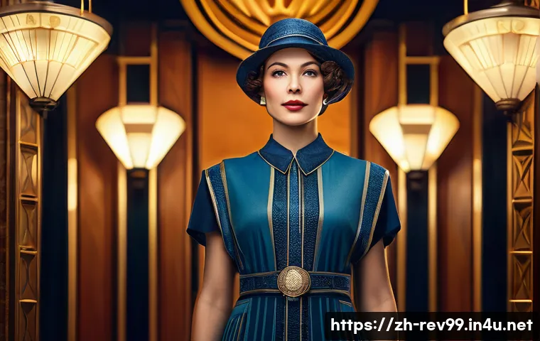 리버스 1999 글로벌 이벤트 정보 - A stunning full-body portrait of a mysterious female time-traveler, designed in the unique Art Deco ...