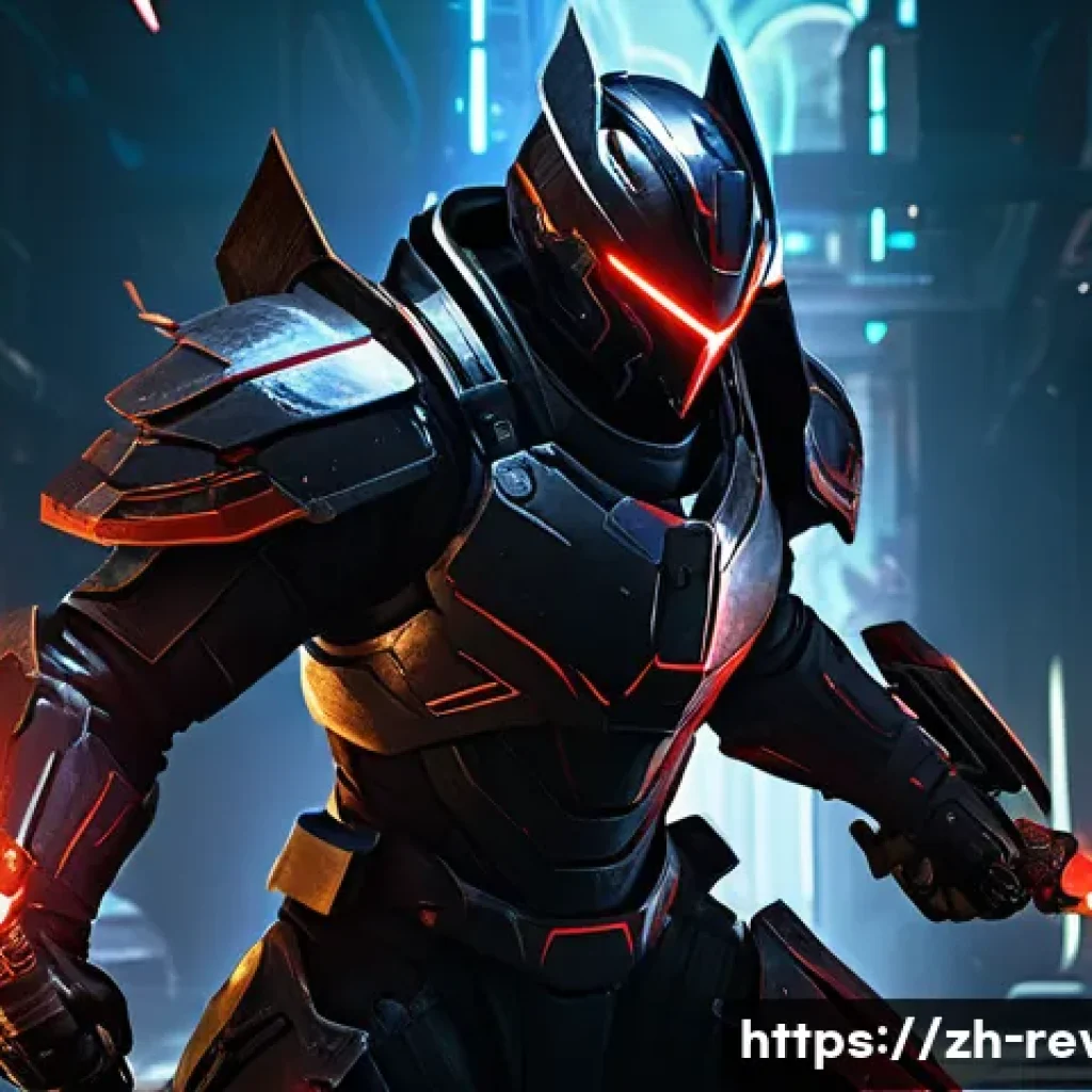 리버스 1999 PvE 보스 AI 분석 - A dynamic battle scene featuring a futuristic boss named "Shadow Blade Nightwalker" in mid-action, e...