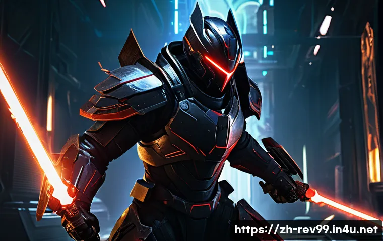 리버스 1999 PvE 보스 AI 분석 - A dynamic battle scene featuring a futuristic boss named "Shadow Blade Nightwalker" in mid-action, e...