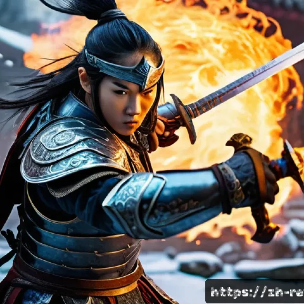 리버스 1999 속성 별 스킬 분석 - A dynamic battle scene featuring a skilled warrior clad in intricately designed armor with visible a...