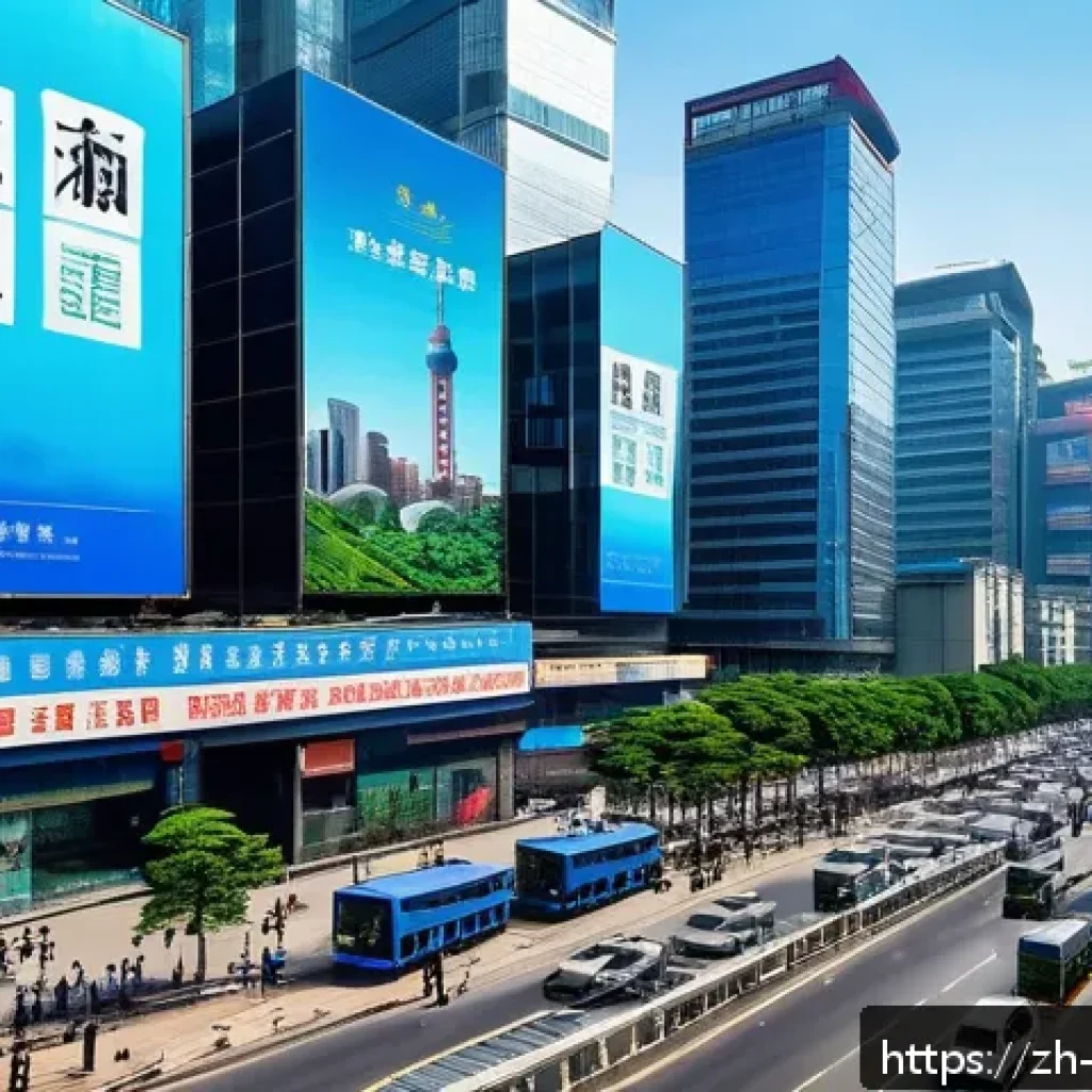 리버스 1999 매출 비교 분석 - A modern Chinese urban business district in 1999 during daytime, bustling with people in business at...